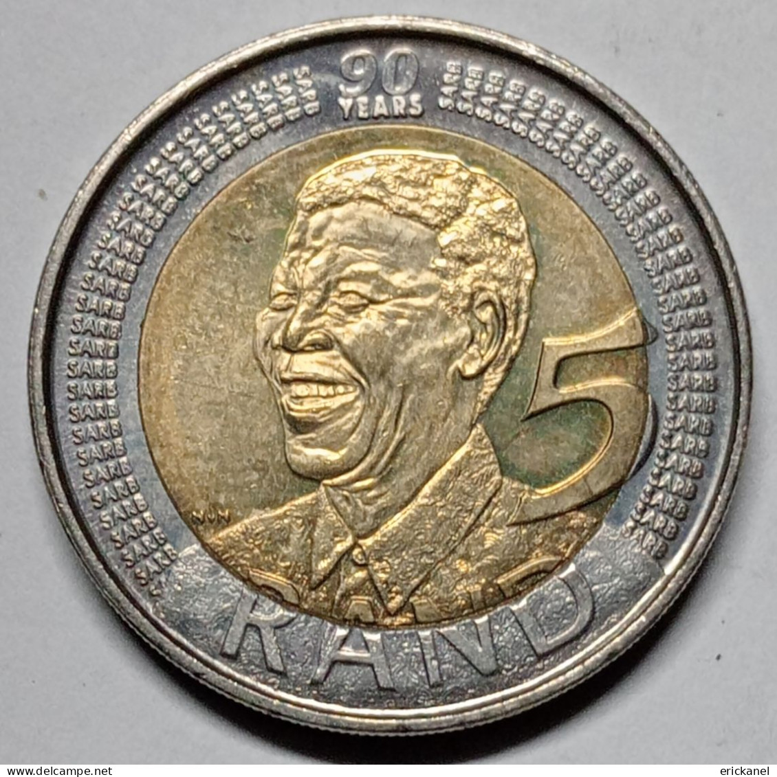 2008 SOUTH AFRICA NELSON MANDELA 90th BIRTHDAY 5 RAND - UNC - South Africa