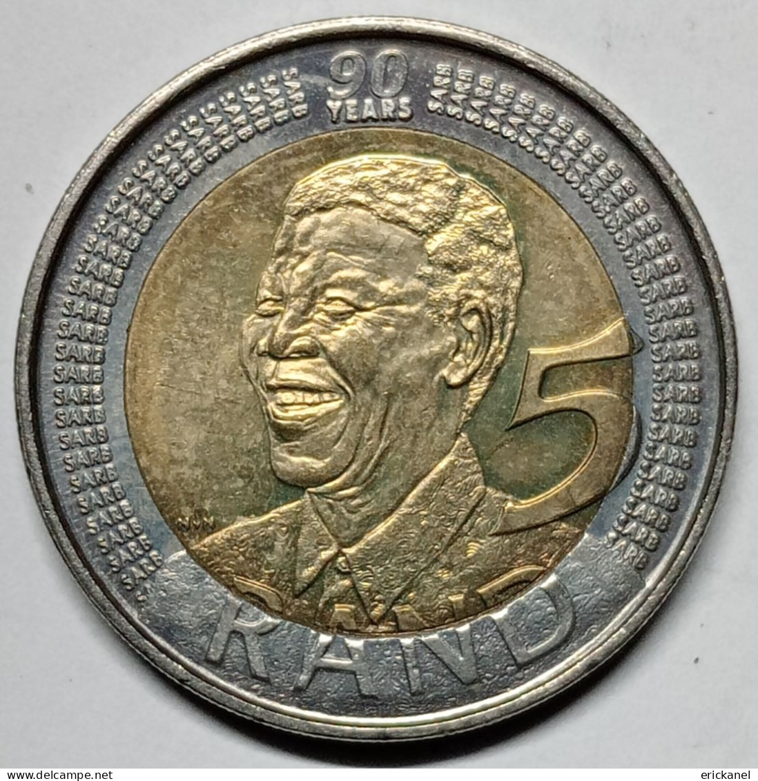 2008 SOUTH AFRICA NELSON MANDELA 90th BIRTHDAY 5 RAND - UNC - Zuid-Afrika