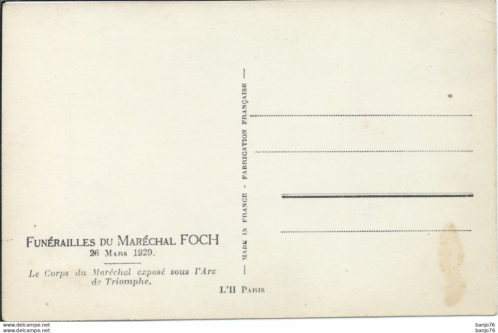 Funérailles Du Marchal FOCH - 29 Mars 1929 - 4 Cartes - Begrafenis