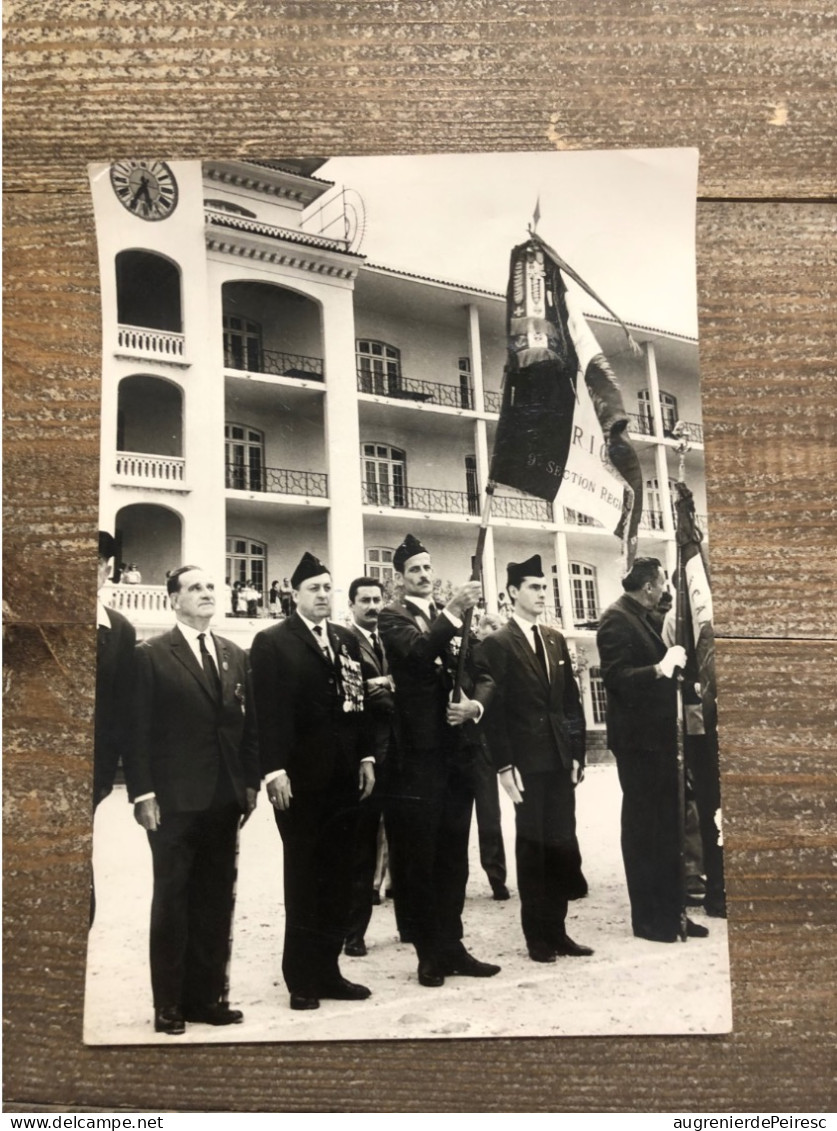 Photo D’une Cérémonie Bazeille Du RICM De Toulon 1965 Avec Les Noms - Documenti