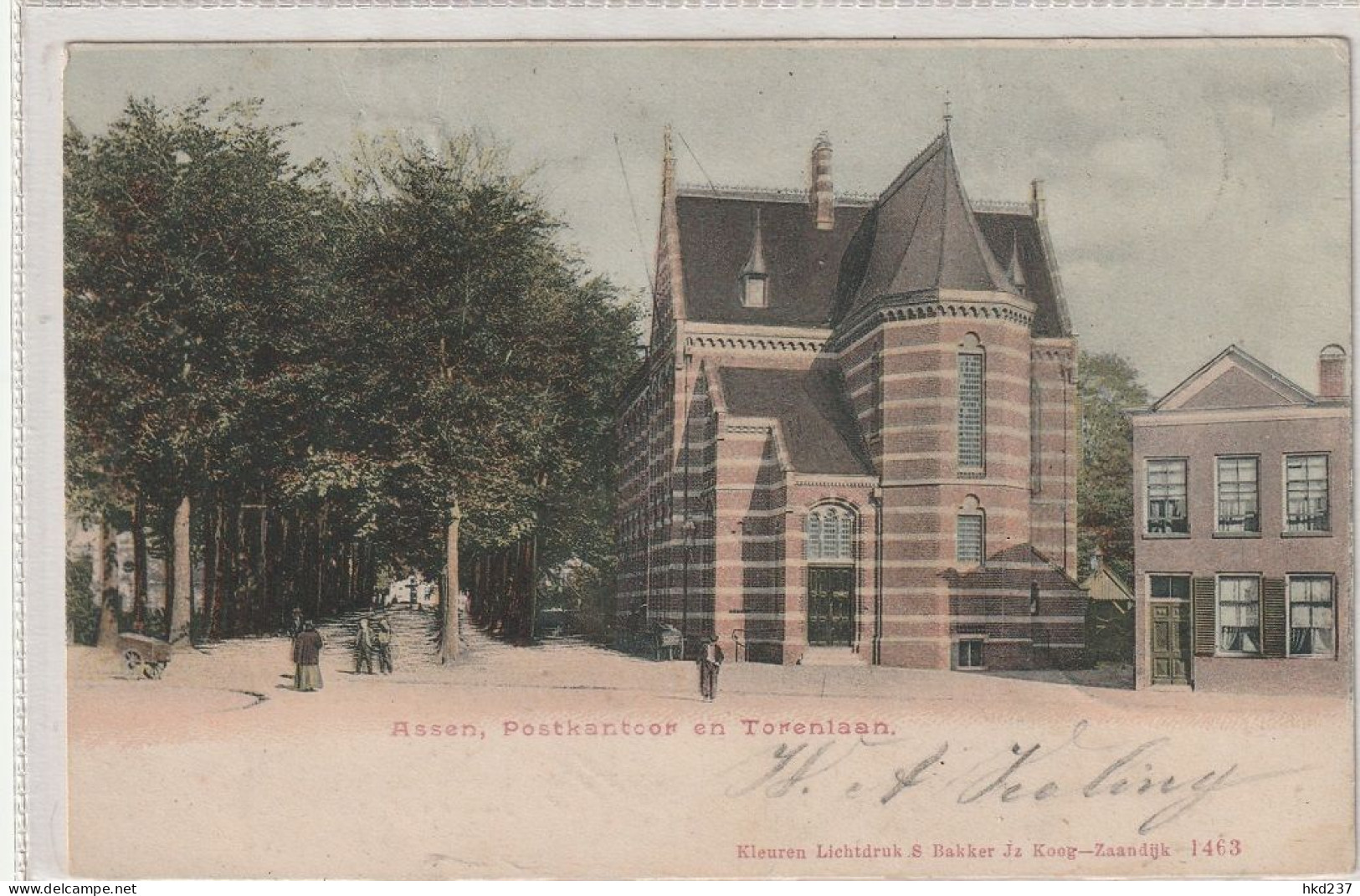 Assen Postkantoor En Torenlaan Levendig # 1902   4701 - Assen