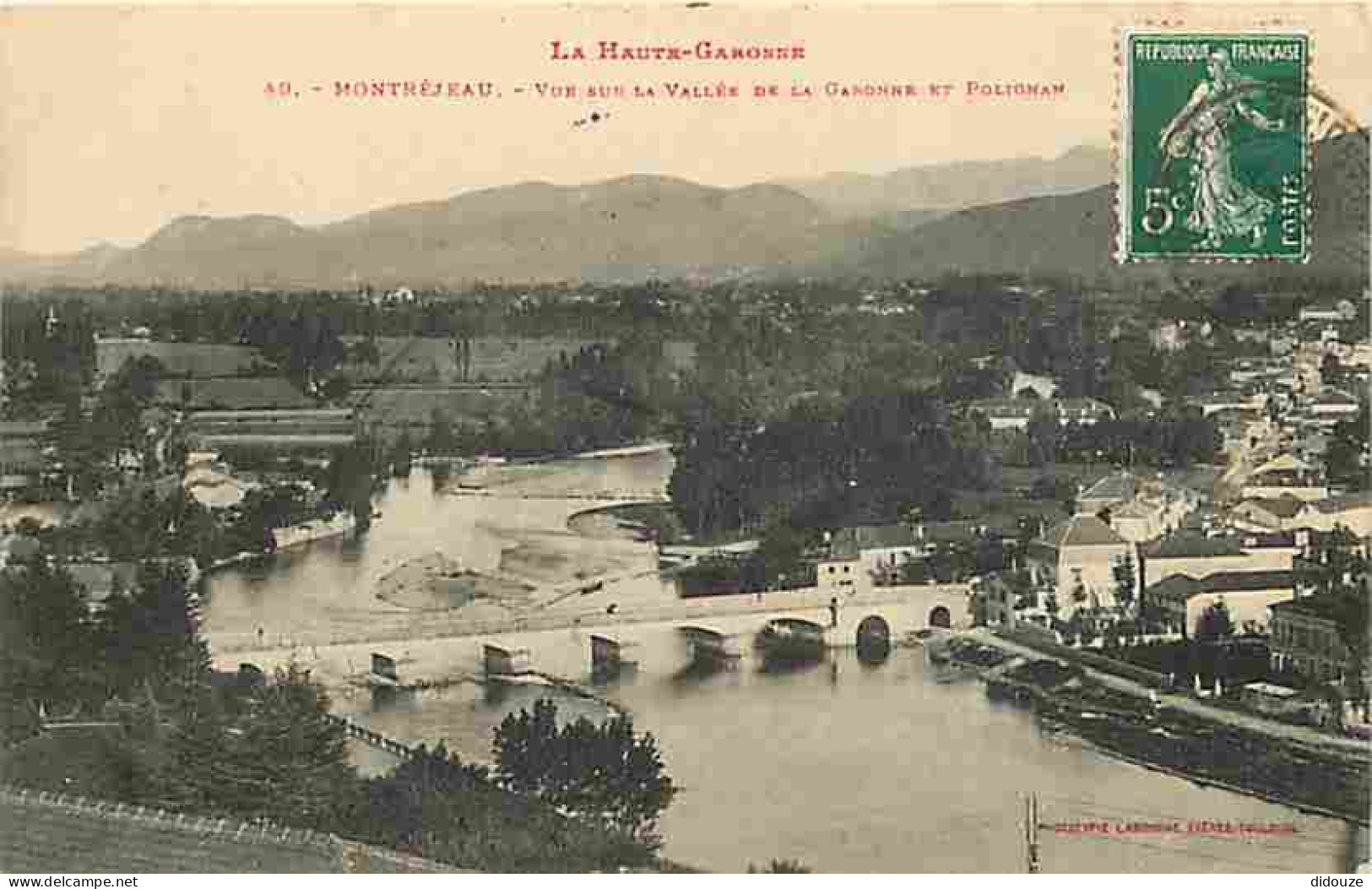31 - Montréjeau - Vue Sur La Vallée De La Garonne Et Polignan - Oblitération Ronde De 1910 - CPA - Voir Scans Recto-Vers - Montréjeau