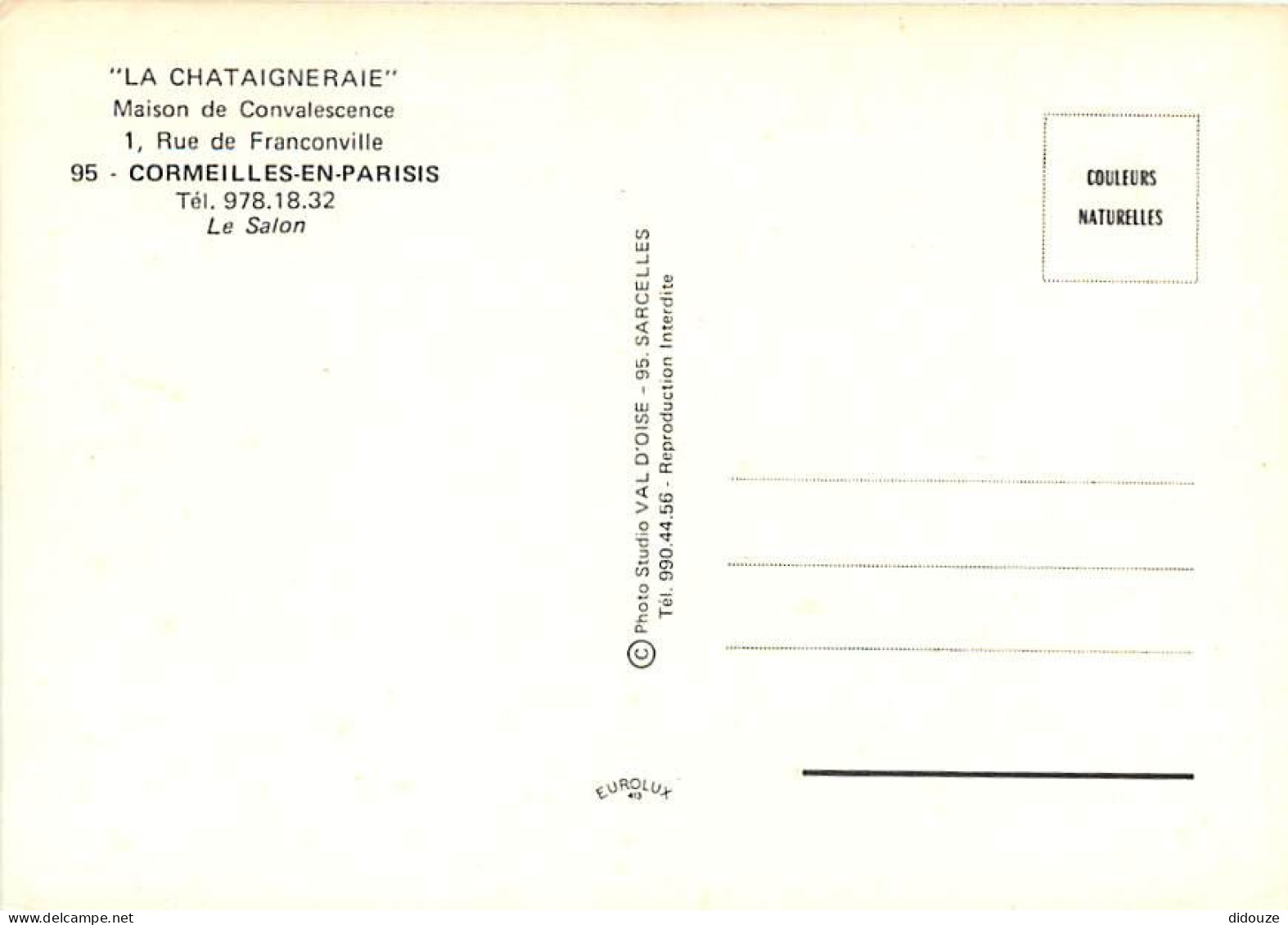 95 - Cormeilles En Parisis - La Chataigneraie - Maison De Convalescence - Le Salon - Carte Neuve - CPM - Voir Scans Rect - Cormeilles En Parisis