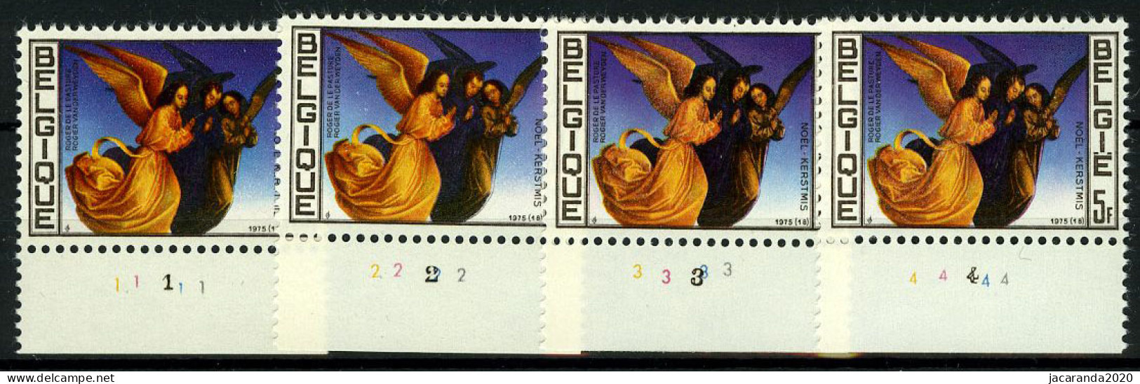 België 1784 - Kerstmis 1975 - Plnrs 1-2-3-4 - 1971-1980