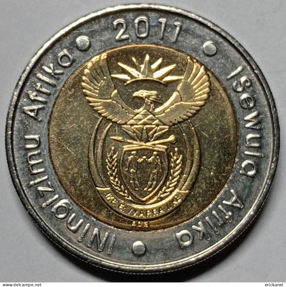 2011 South Africa 5-rand. 90th Anniversary Of The South African Reserve Bank -UNC - South Africa