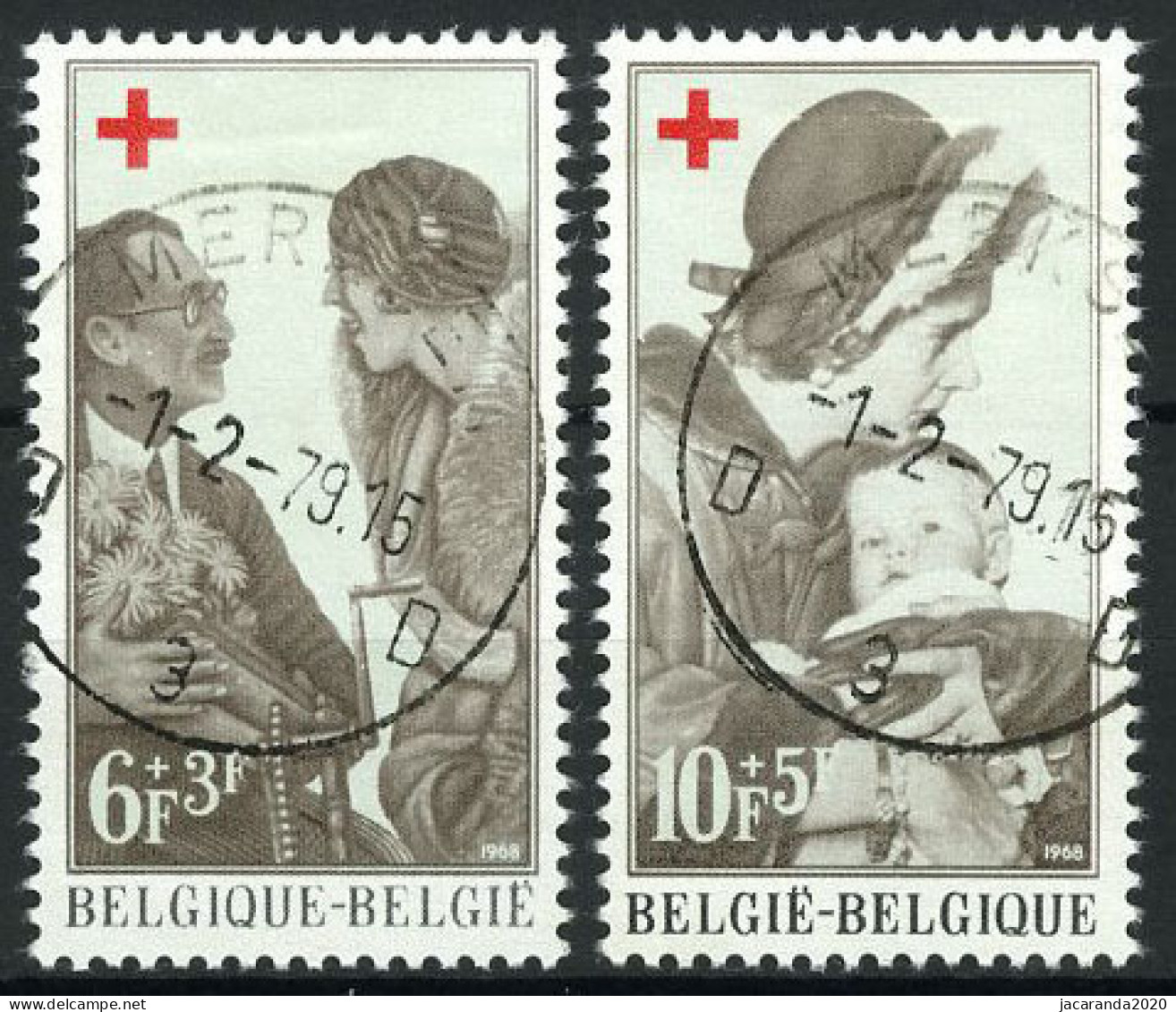 België 1454/55 - Rode Kruis - Croix-Rouge - Gestempeld - Oblitéré - Used - Gebraucht