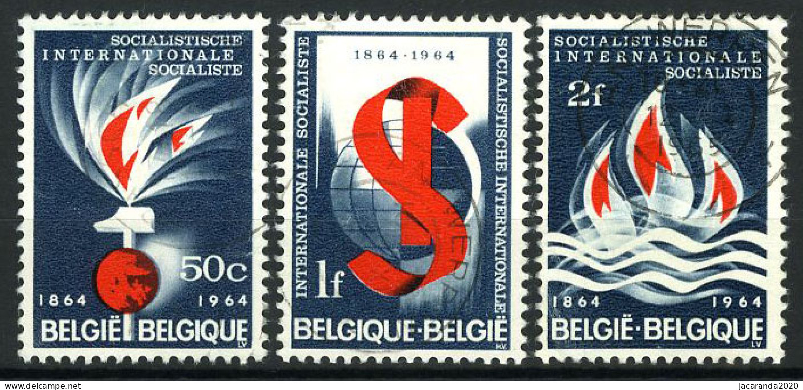 België 1290/92 - Socialistische Internationale - Gestempeld - Oblitéré - Used - Gebraucht