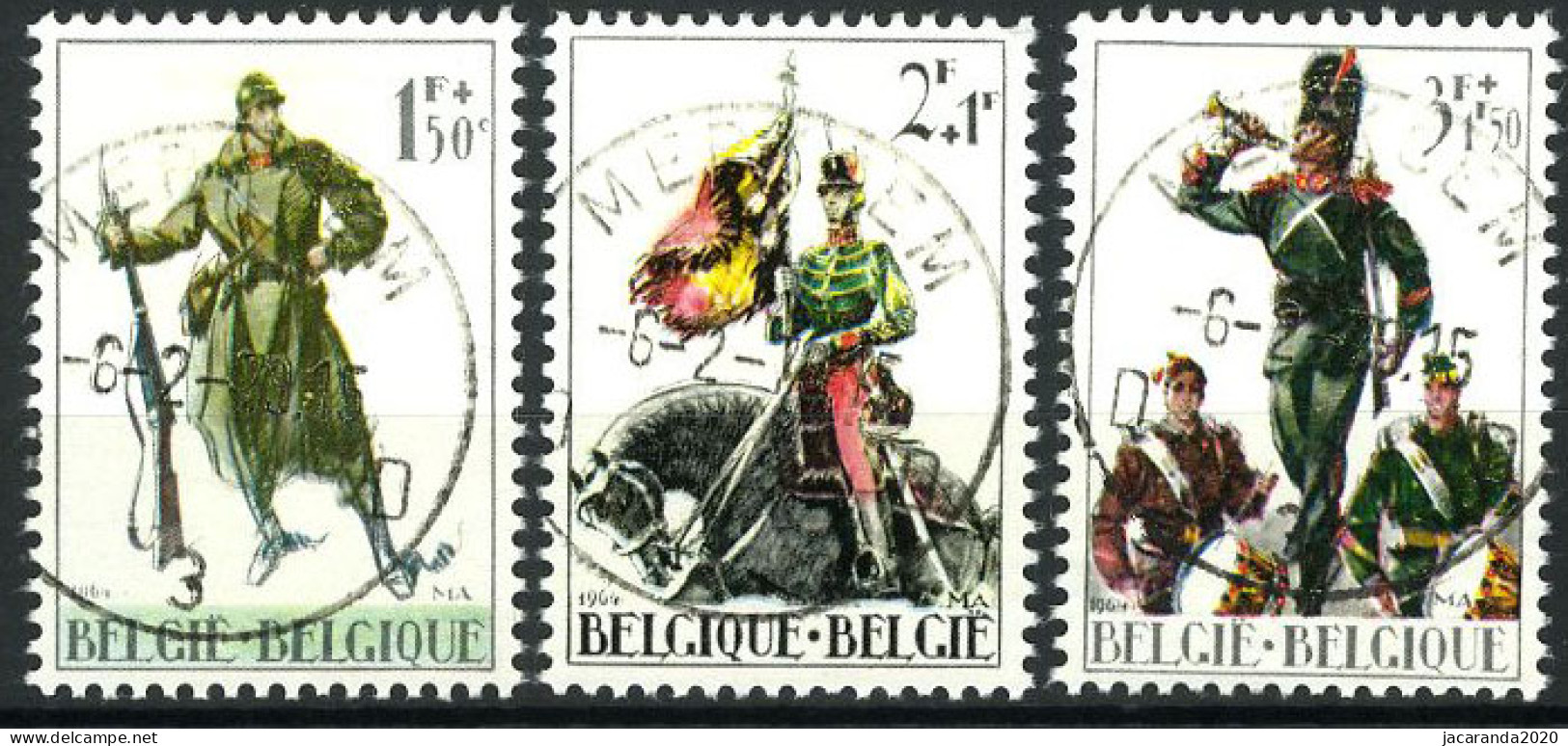 België 1293/95 - Militaire Uniformen - Gestempeld - Oblitéré - Used - Gebraucht