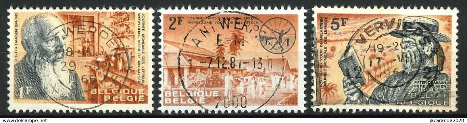 België 1278/80 - Werelddag Voor De Melaatsen - Pater Damiaan - Gestempeld - Oblitéré - Used - Used Stamps