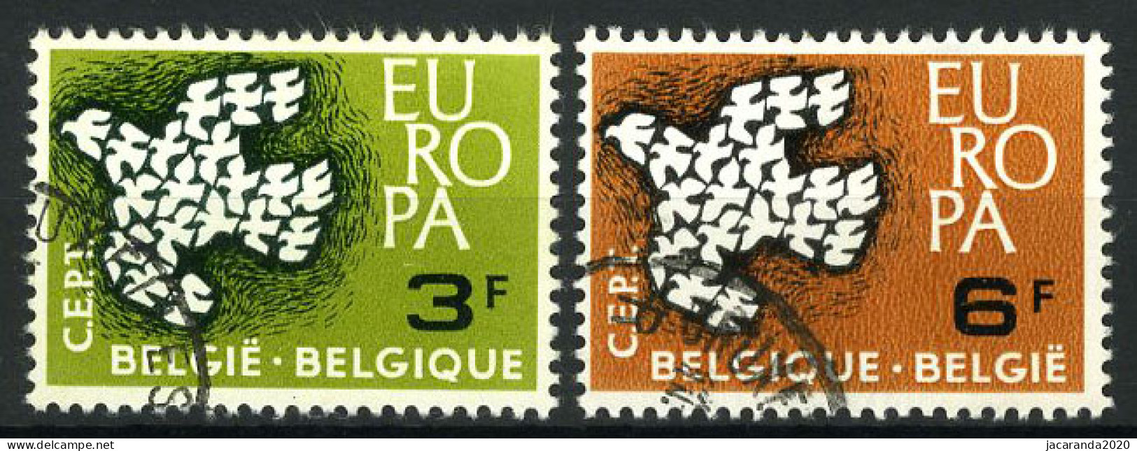 België 1193/94 - Europa 1961 - CEPT - Duiven - Gestempeld - Oblitéré - Used - Usados