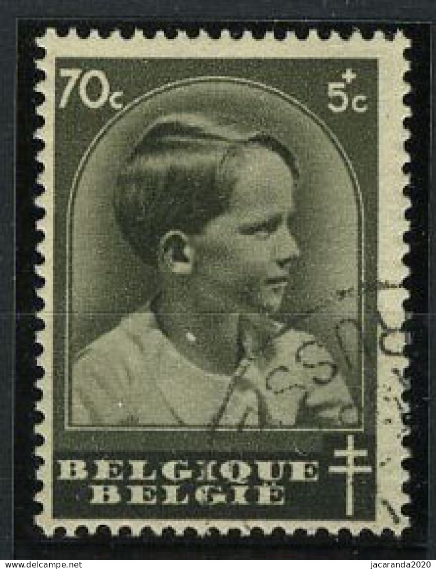 België 442-V - Prins Boudewijn - Witte Vlek In De Hals  - 1931-1960