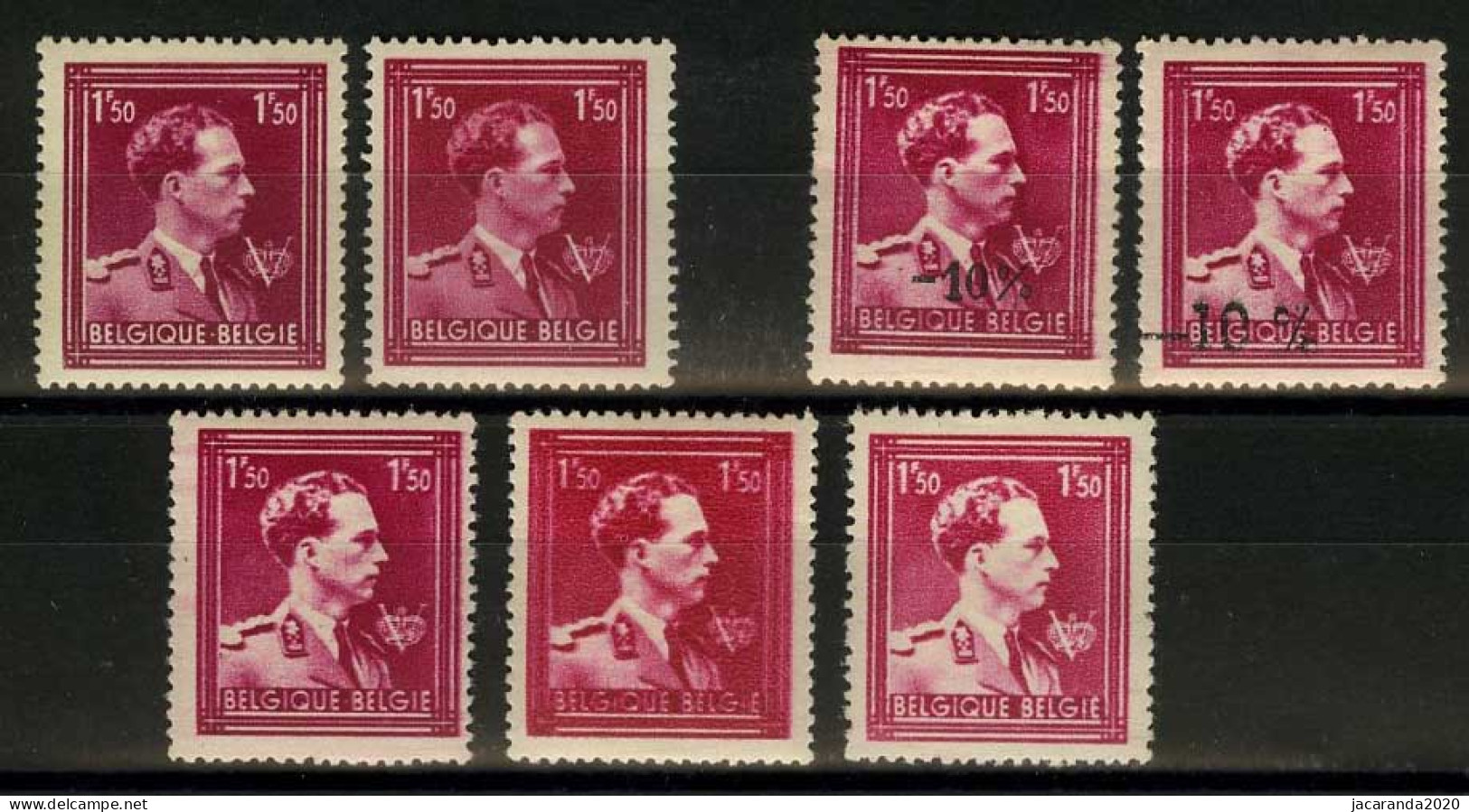 België 690.... ** Koning Leopold III - Verschillende Papiersoorten En Kleurnuances - Magere Druk - Vluchtige Druk - 1934-1935 Leopoldo III