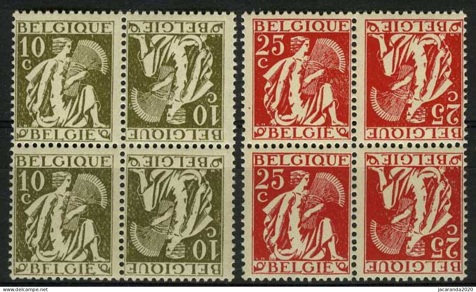 België KP13/14 ** - Ceres - MNH - Kopstaande [KP] & Tussenpanelen [KT]