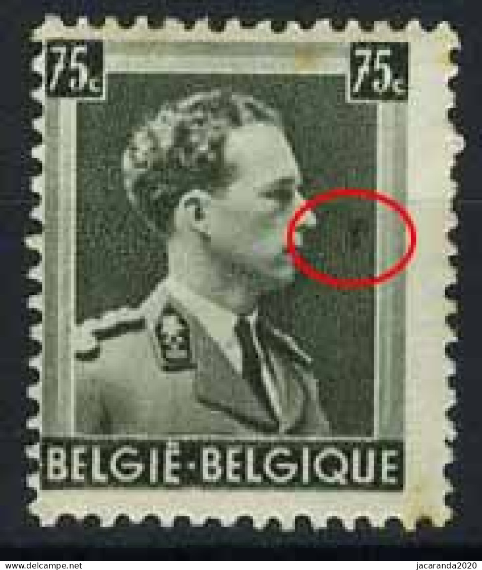 België 480-Cu * - Koning Leopold III - Bijgewerkte Achtergrond - Retouche - Andere & Zonder Classificatie