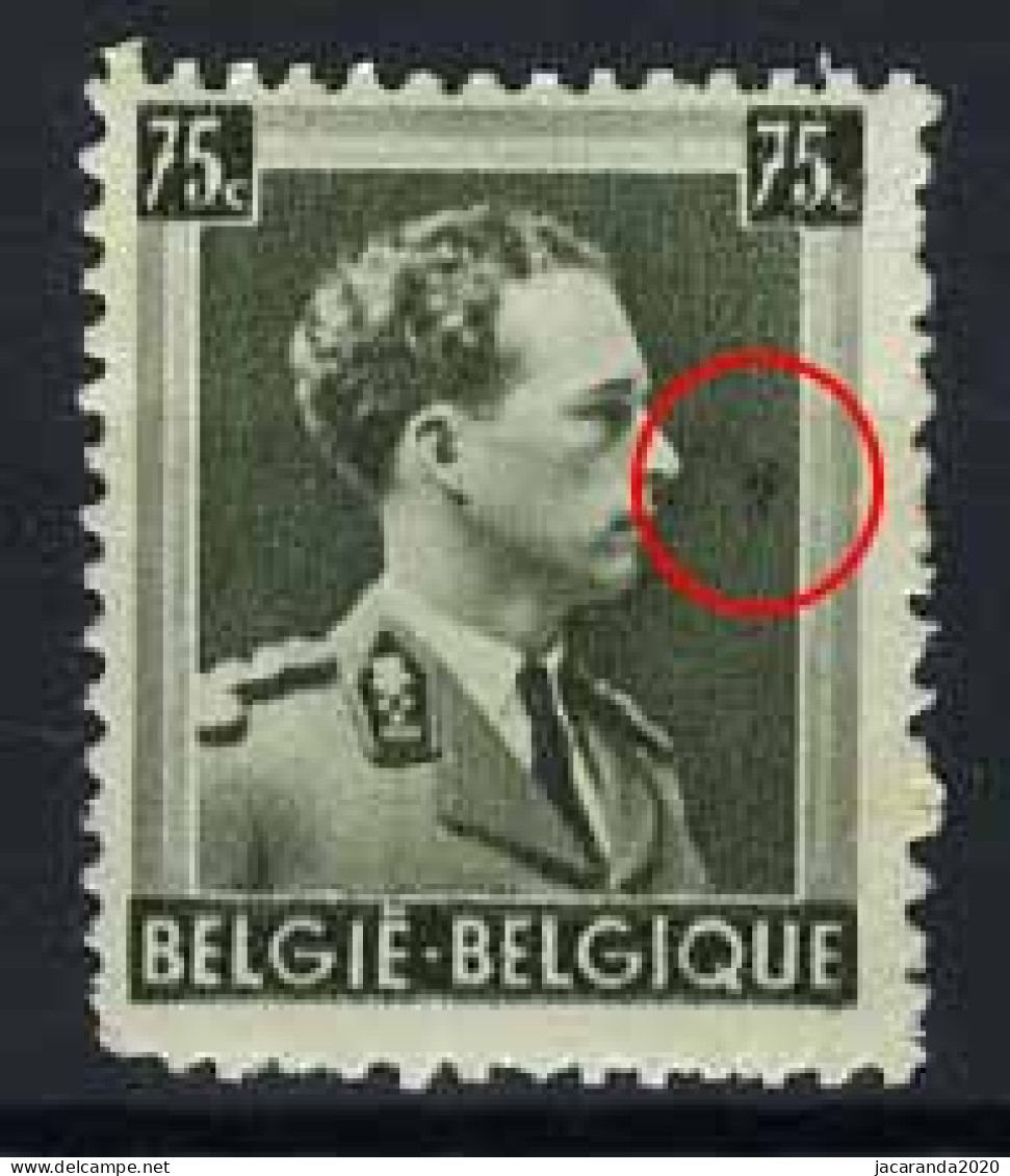 België 480-Cu ** - Koning Leopold III - Bijgewerkte Achtergrond - Retouche - Andere & Zonder Classificatie