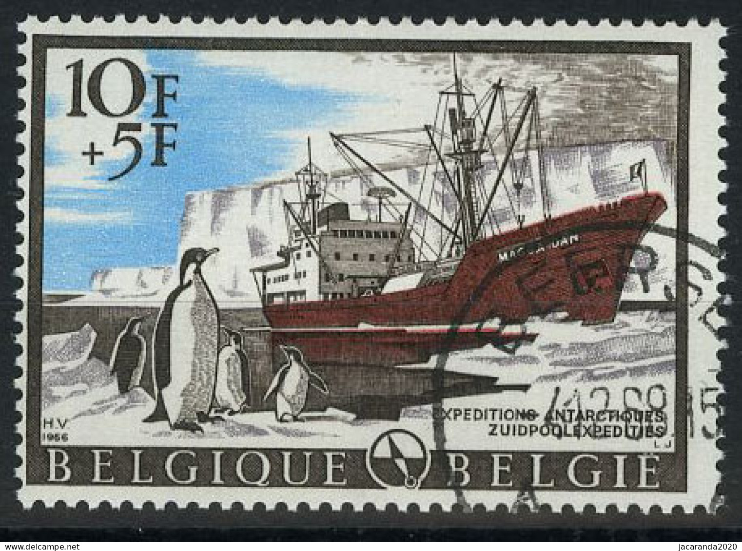 België 1394 - Zuidpoolexpeditie - Gestempeld - Oblitéré - Used - Used Stamps