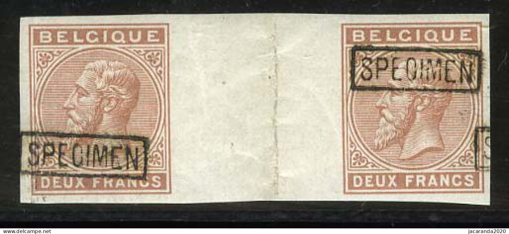 België Koning Leopold II** - Uitgifte 1883 - Met Specimen En Met Tussenpaneel - MNH - Proeven & Herdruk