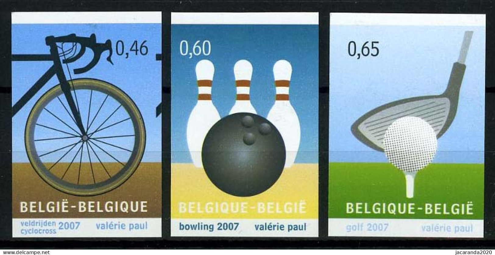 België 3600/02 ON - Sport - Veldrijden - Bowling - Golf - Ongetand - Non Dentelé - Sonstige & Ohne Zuordnung