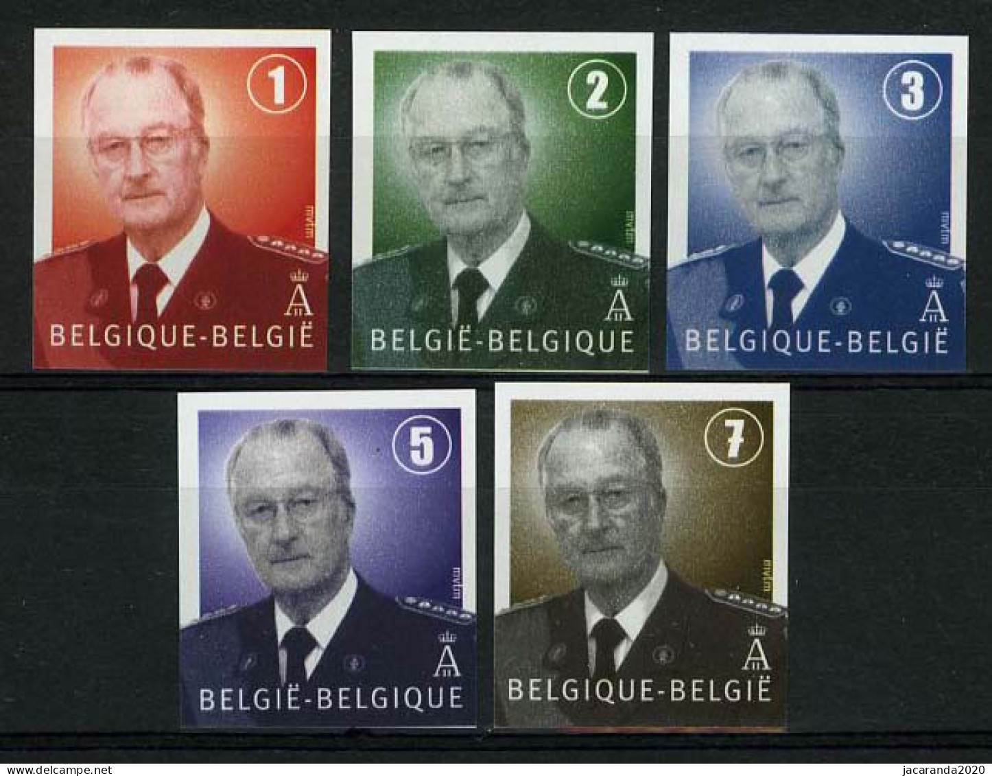 België 3695/99 ON - Koning Albert II - S.M. Le Roi Albert II - Nouveau Système - Ongetand - Non Dentelé - Autres & Non Classés