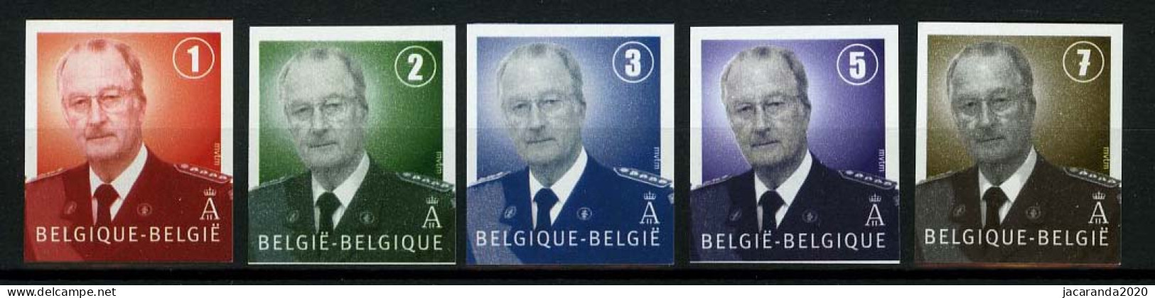 België 3695/99 ON - Koning Albert II - S.M. Le Roi Albert II - Nouveau Système - Ongetand - Non Dentelé - 1981-2000