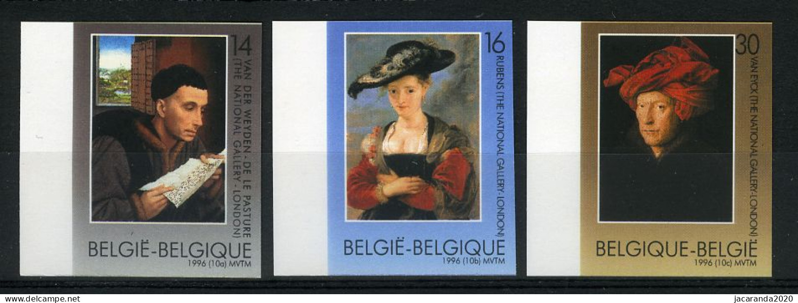 België 2655/57 ON - Kunst - Schilderijen - Van Der Weyden - Rubens - Van Eyck - 1981-2000