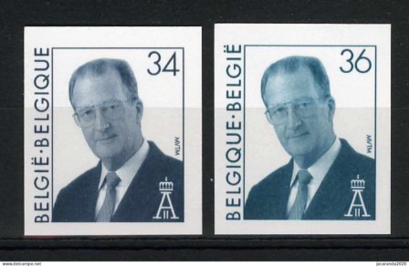 België 2690/91 ON - Koning Albert II - Roi Albert II - 1981-2000