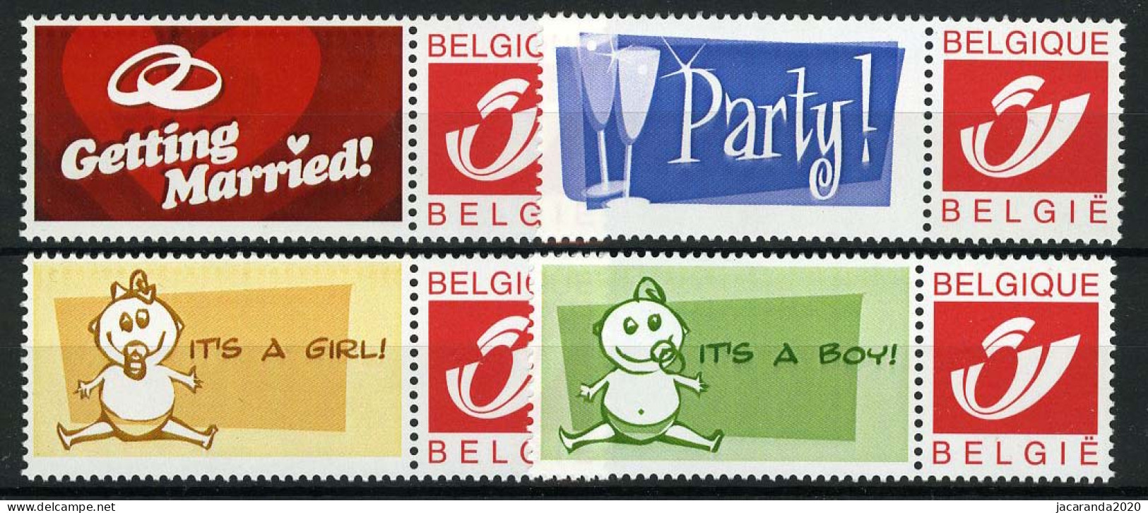 België 3181 - Duostamps - Married - Party - Boy - Girl - MNh - Andere & Zonder Classificatie