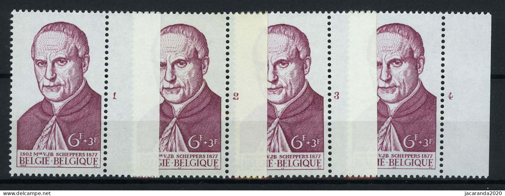 België 1499 - Mgr. Scheppers - Plnrs 1/4 - 1961-1970