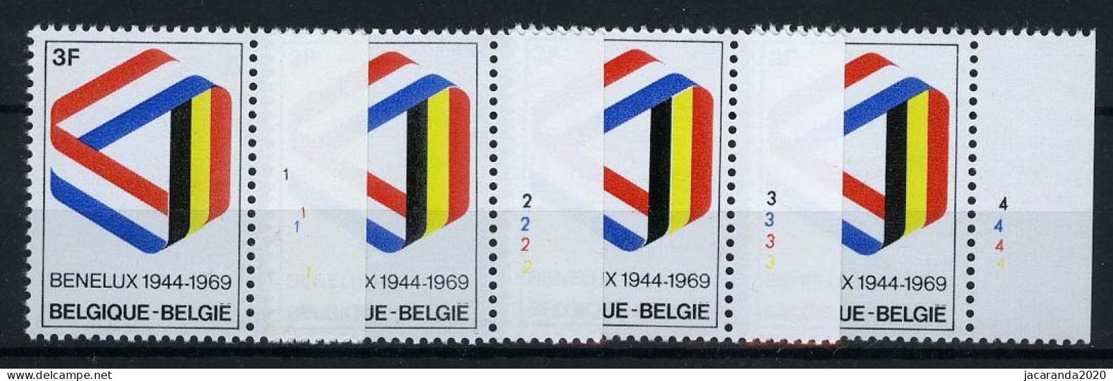 België 1500 - 25 Jaar BENELUX - Plnrs 1/4 - 1961-1970