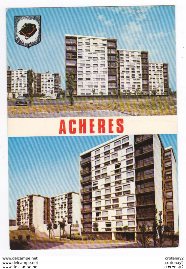 78 ACHERES Résidence De La Grange St Louis En 1977 Renault 4L Grands Immeubles - Acheres
