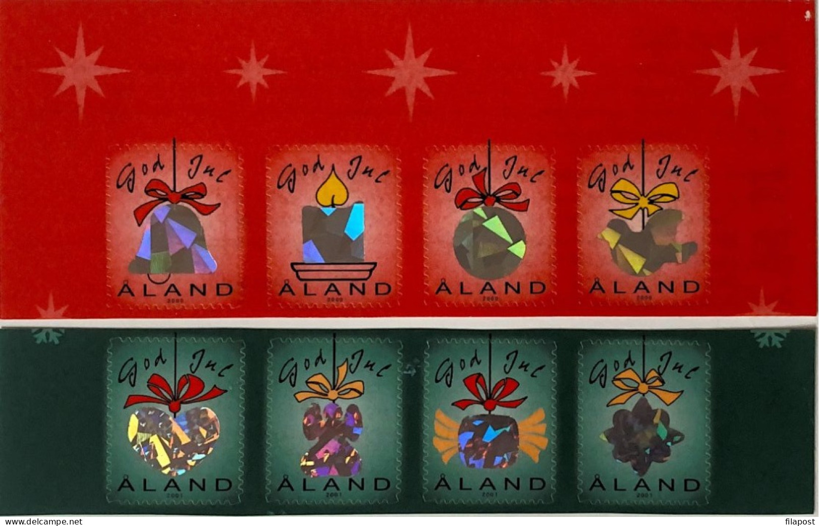 Aland 2001 Finland - God Jul, Merry Christmas, Adhesive Stamps MNH** P40 - 2013