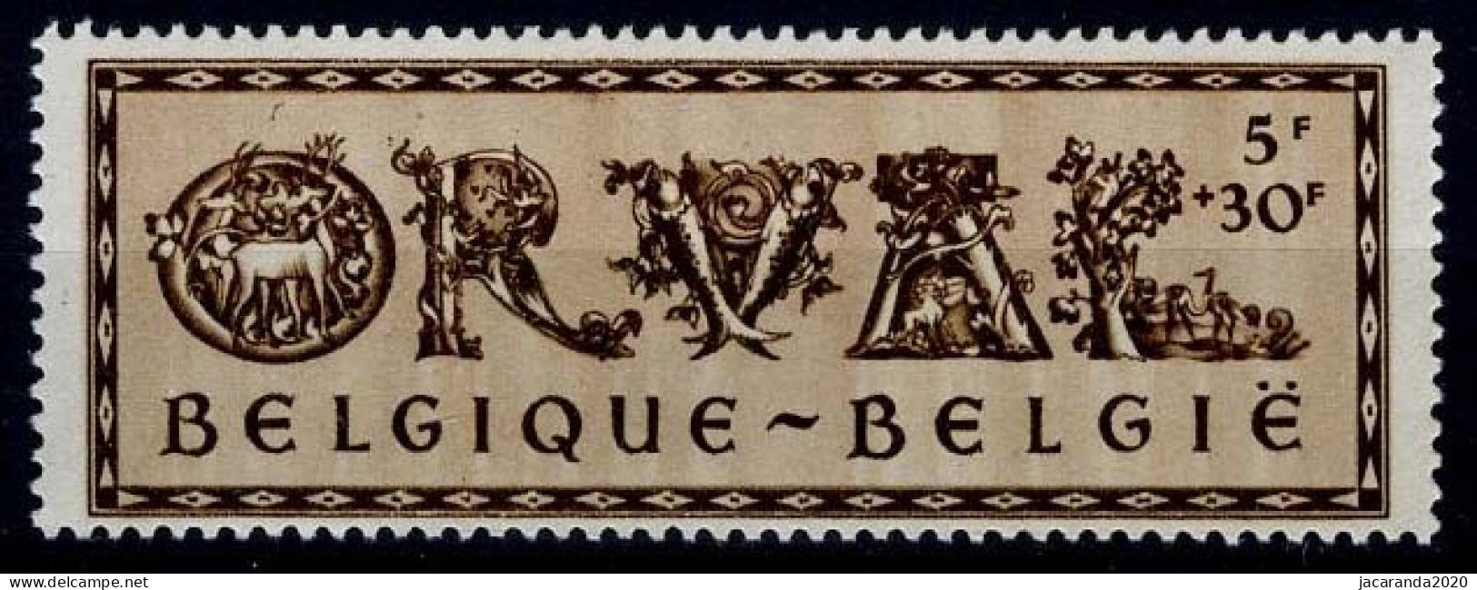 België 630-V2 ** - Haartje Boven O - Cheveux Sur O - MNH - Altri & Non Classificati