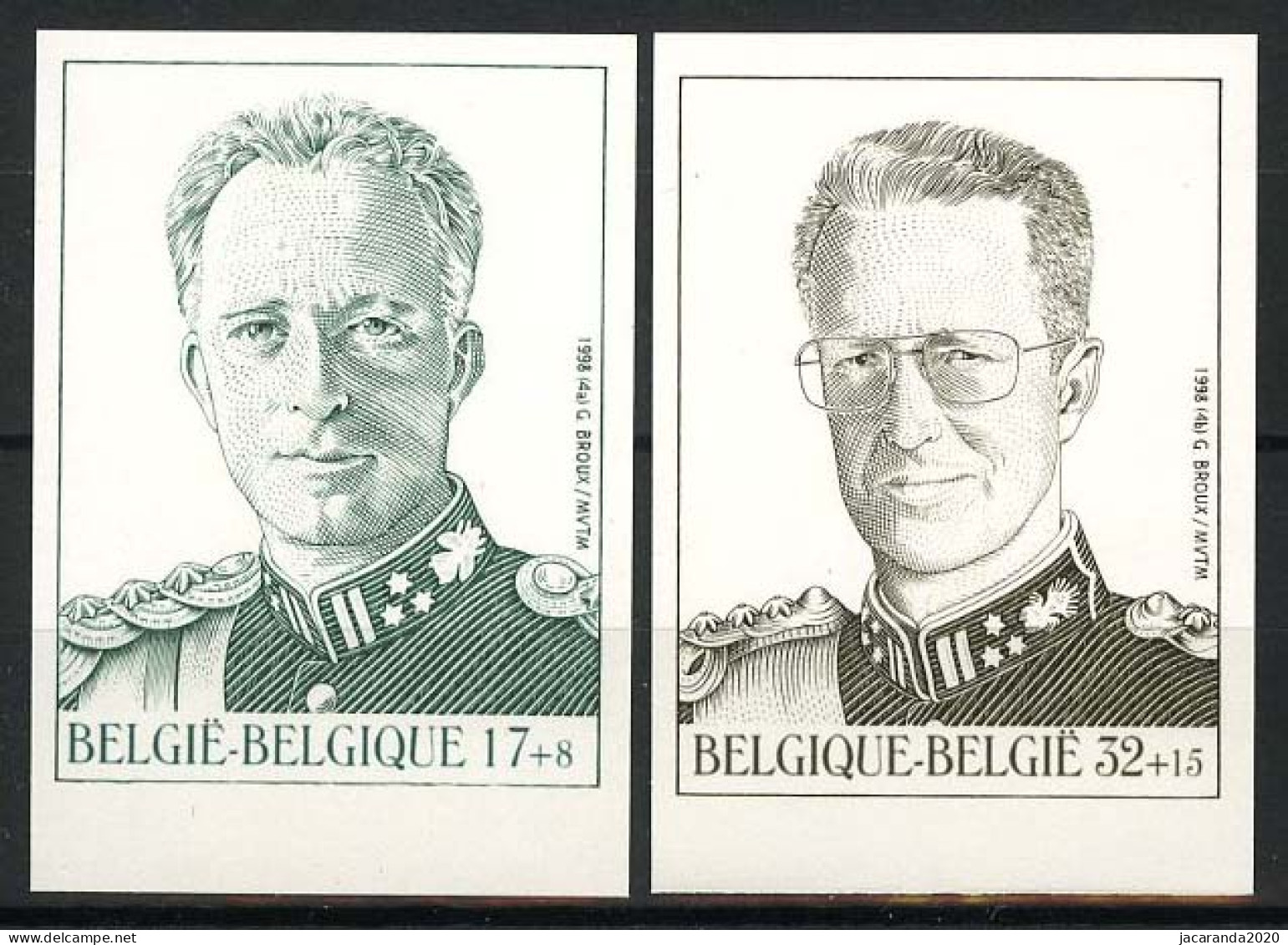 België 2738/39 ON - Koningshuis - Koning Leopold III - Koning Boudewijn I - Sonstige & Ohne Zuordnung