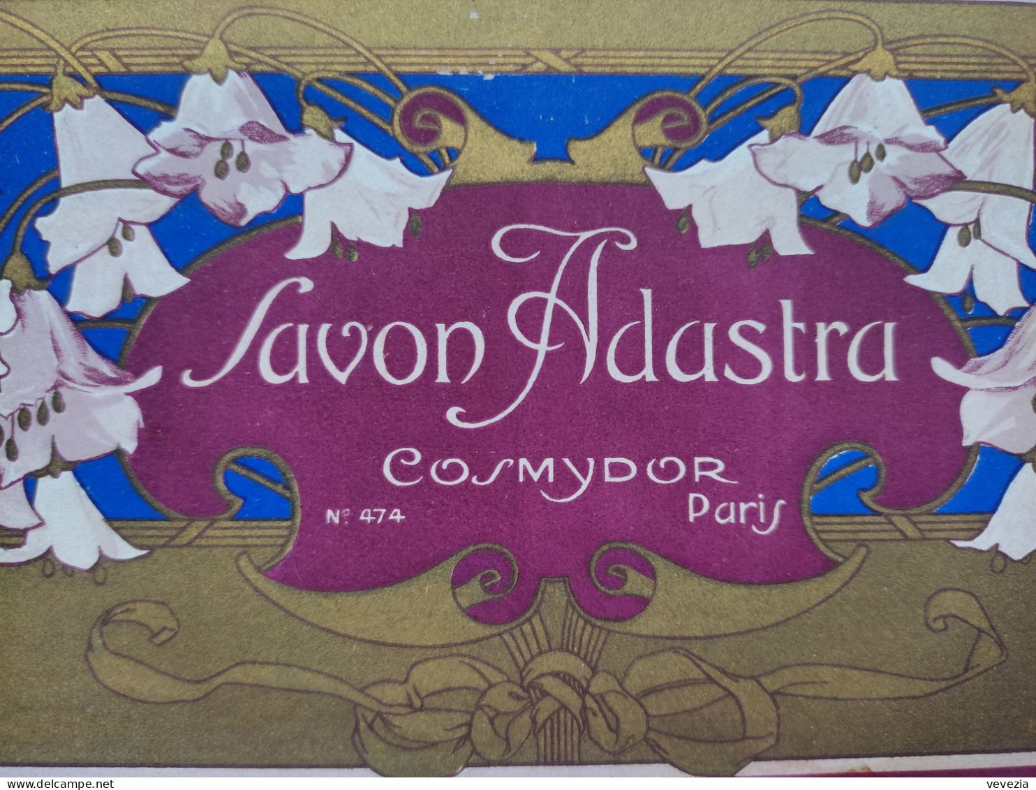 "SAVON ADASTRA " , COSMYDOR , N° 474 , RARE ETIQUETTE SAVON PARUM - Labels