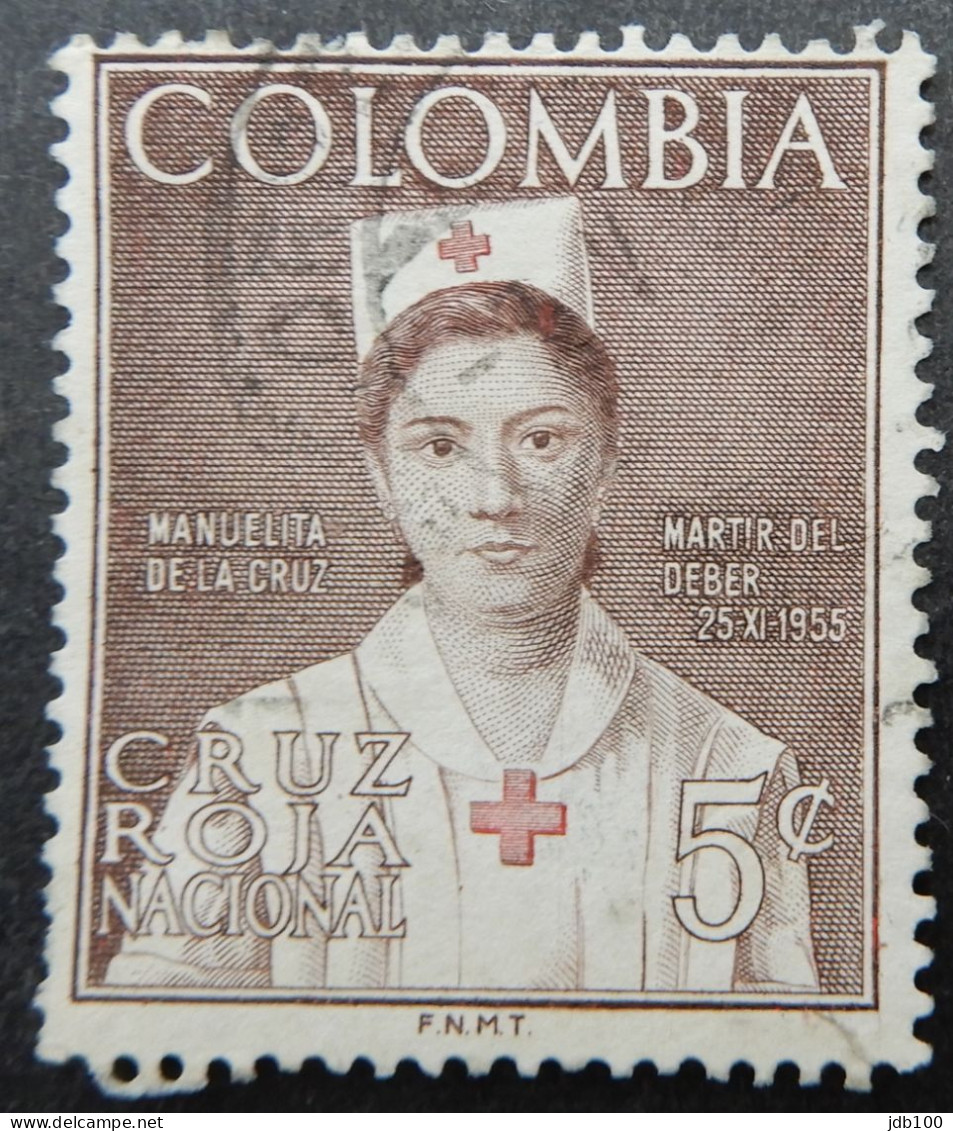 Colombia 1955 (6a) Cruz Roja Nacional Red Cross Manuelita De La Cruz - Colombia