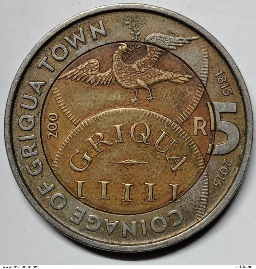 2015 South Africa 5-rand "Griqua Town Coinage"- Auc - South Africa