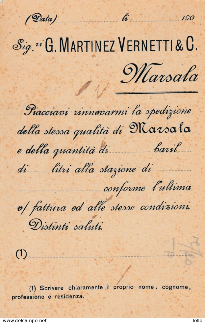 Sicilia   -  Trapani   - Marsala  -  G. Martinez Vernetti & C.  - F. Piccolo  -  Nuova  -  Bella  - Doppia - Marsala