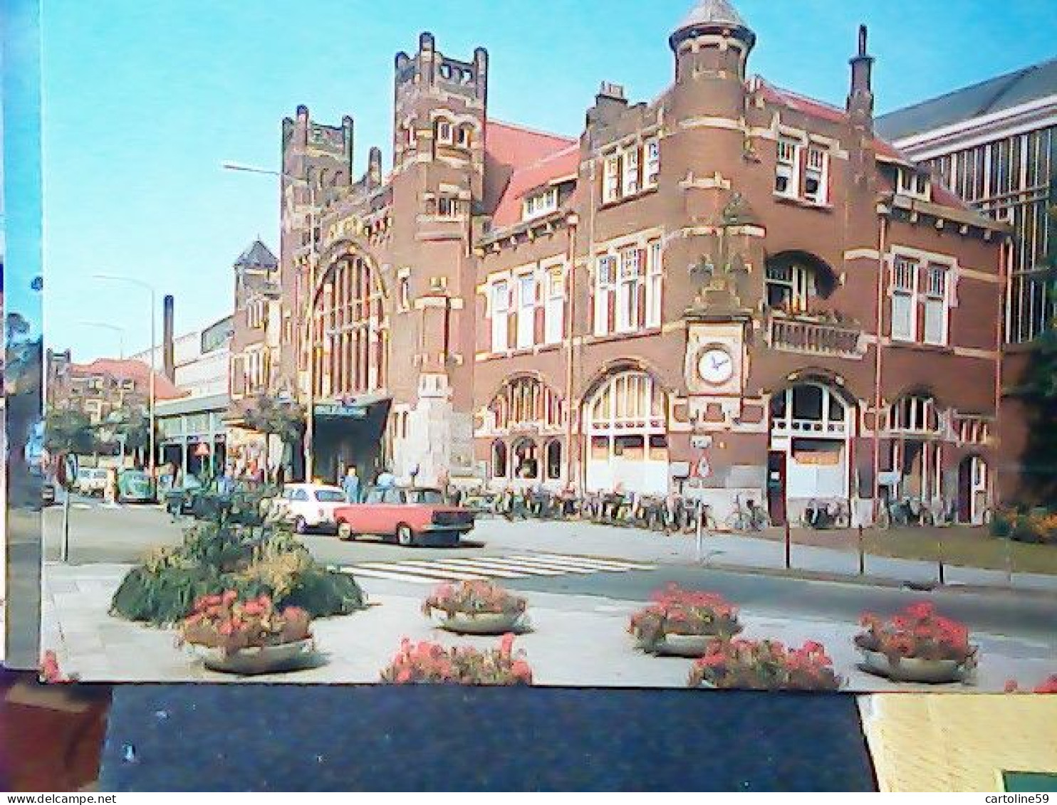 Haarlem: FIAT 1500 BERLINA '69, 850, PEUGEOT 404, DAF DAFFODIL, VW 1200 KEVER/COX/KÄFER - Station AUTO CAR N1980 JV5991 - Haarlem