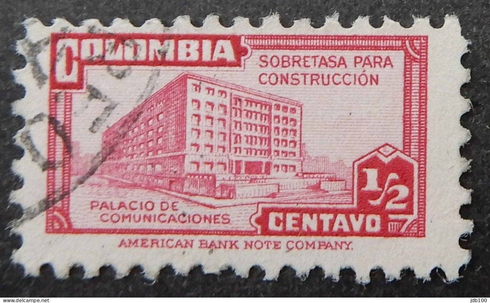Colombia 1945 (1c) Palacio De Comunicaciones Sobretasa Para Construccion - Colombia