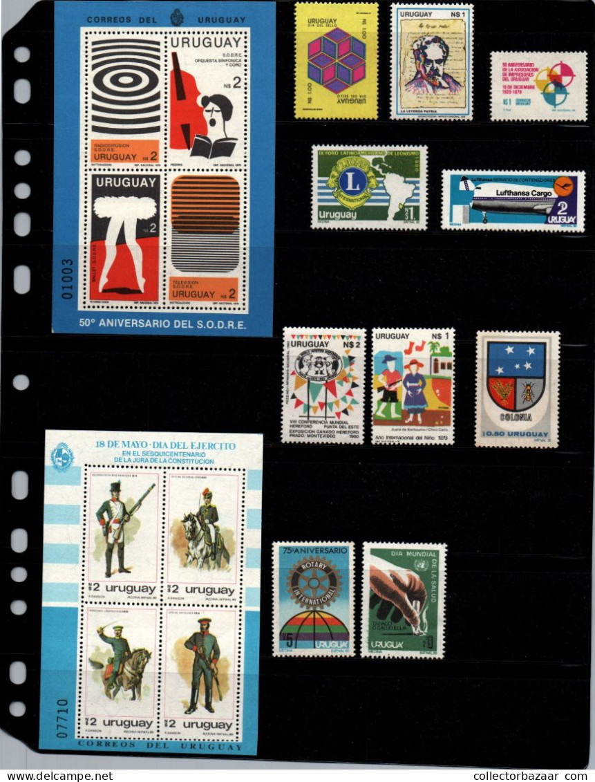 Uruguay 1979 - 1980 Very Complete Stamp Collection MNH ** - Uruguay