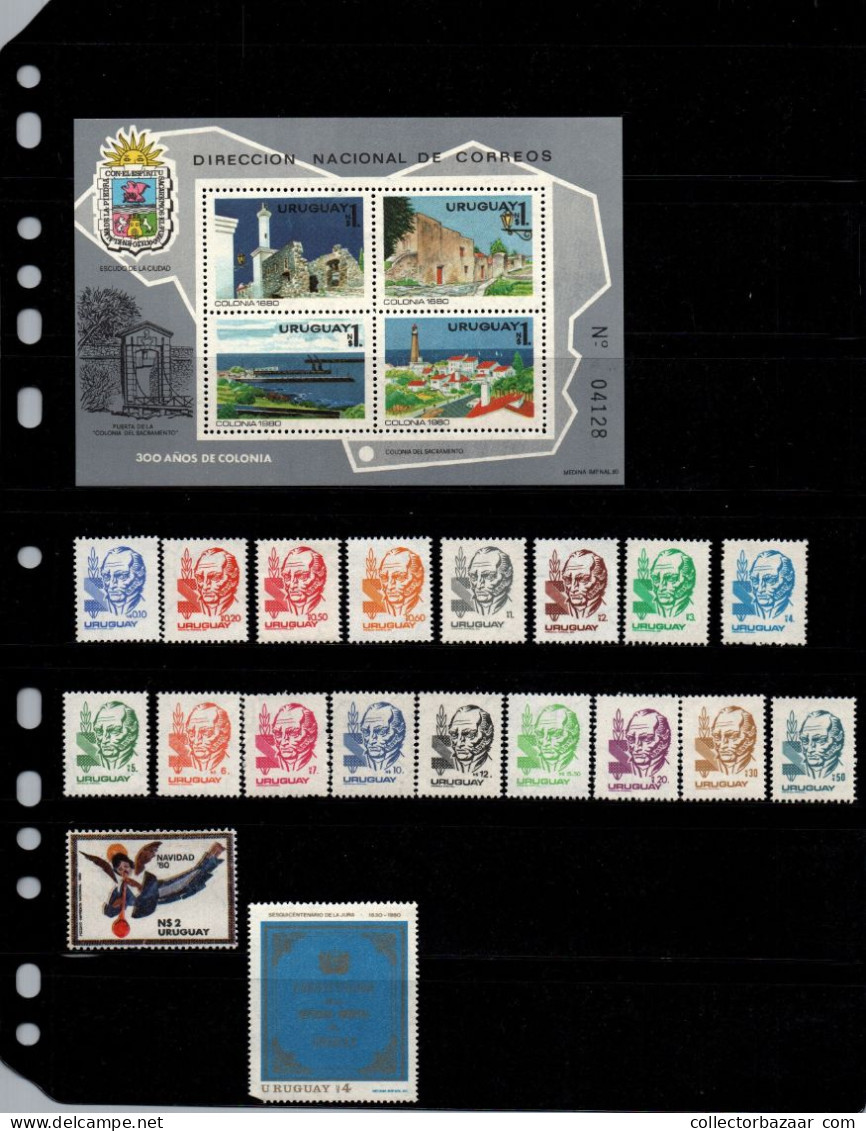 Uruguay 1979 - 1980 Very Complete Stamp Collection MNH ** - Uruguay