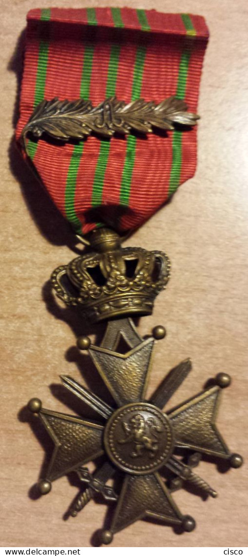 BELGIQUE 1914-1918 Croix De Guerre Avec Palme En Bronze Monogramme A (citation à L'ordre Du Jour De L'armée) - Belgium