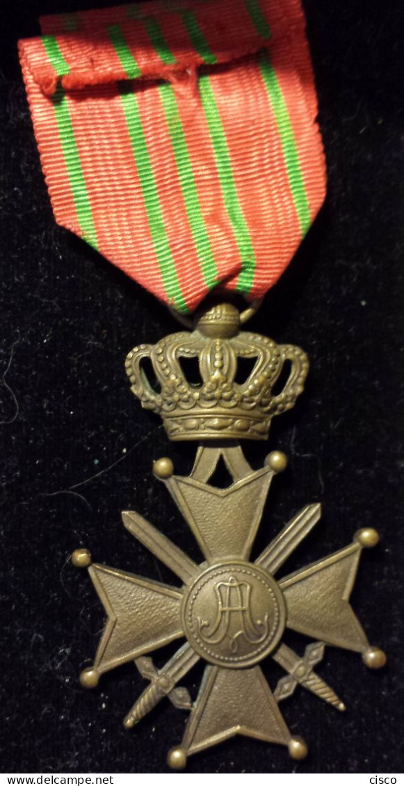 BELGIQUE 1914-1918 Croix De Guerre Avec Palme En Bronze Monogramme A (citation à L'ordre Du Jour De L'armée) - Belgique