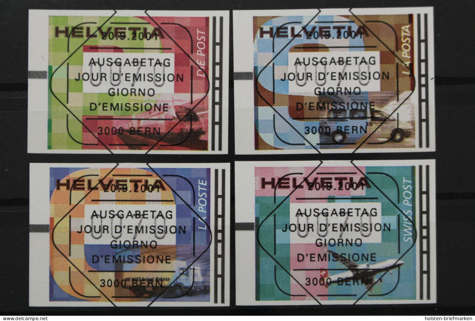 Schweiz Automaten, MiNr. 11-14, ESST - Automatenmarken
