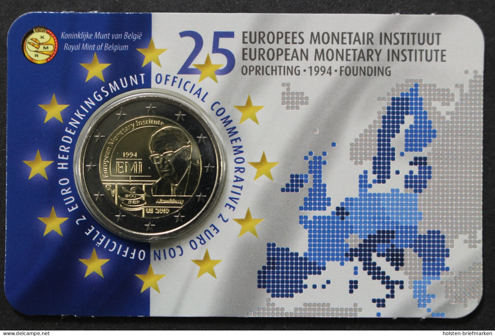Belgien, 2 Euro Währungsinstitut 2019, Stempelglanz, Coincard - Belgium