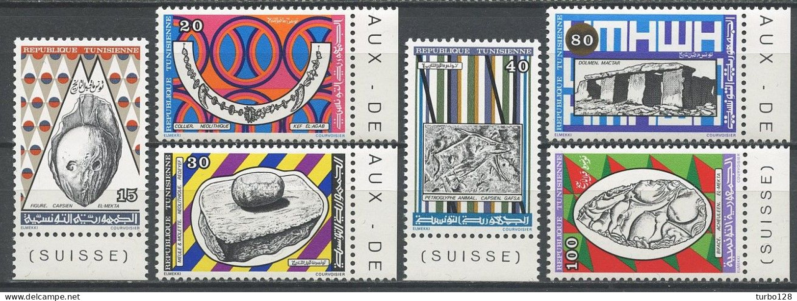 TUNISIE 1983 N° 993/998 ** Neufs MNH Superbes C 4.50 € La Préhistoire Figure Capsien Collier Néolithique Dolmen Pétrogly - Tunisia (1956-...)