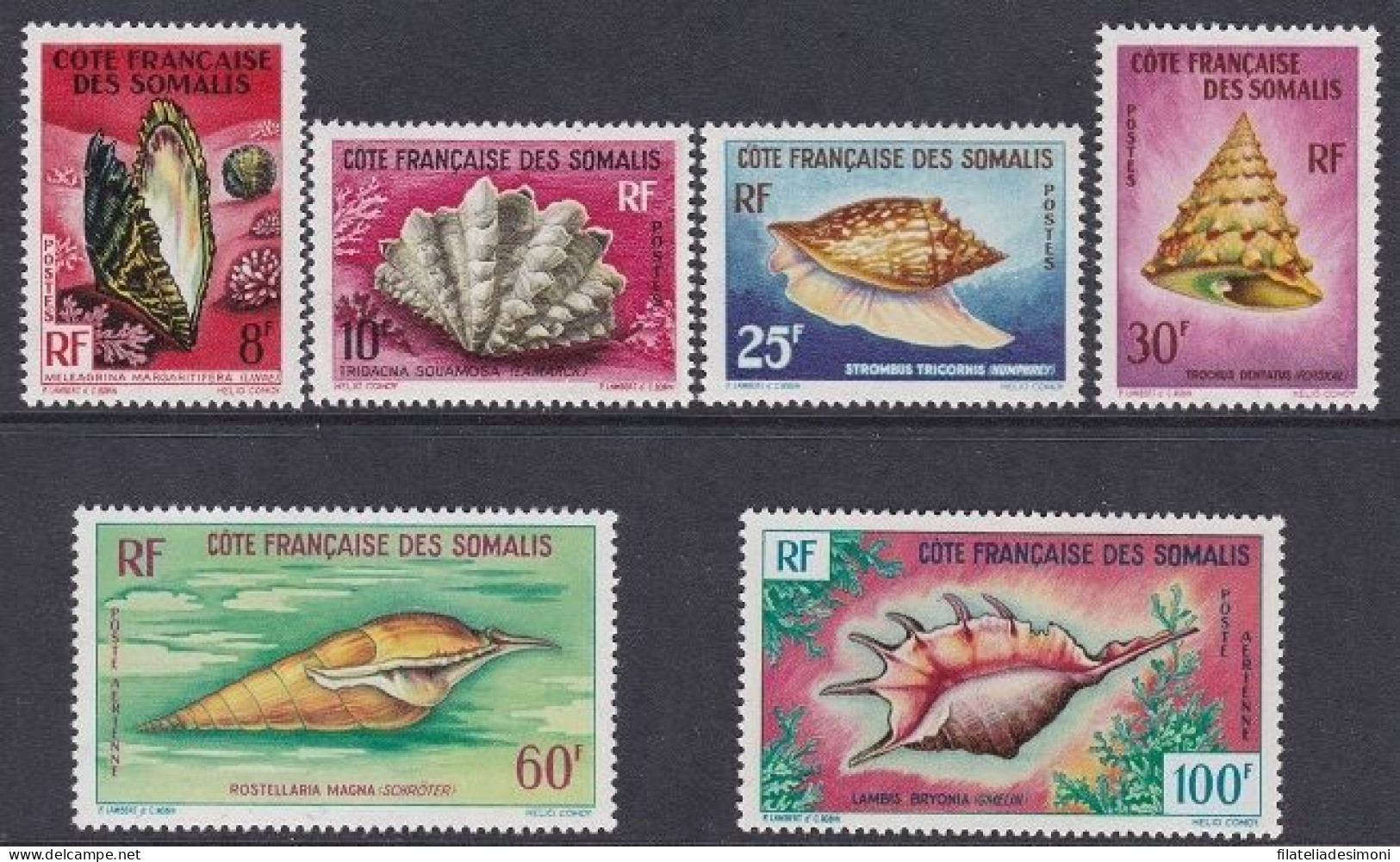 1962 COTE DES SOMALIS - Yvert N. 311/314 + PA 31/32 6 Valori MNH/** - Altri & Non Classificati