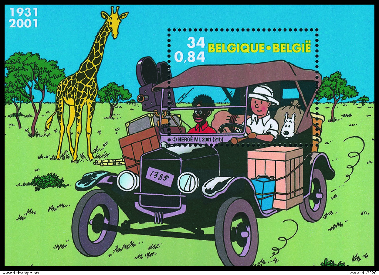 België BL 93 - Kuifje In Afrika - Gemeens. Uitgifte Met Congo - Strips - BD - Tintin Au Congo - Comics (3049) - 1961-2001