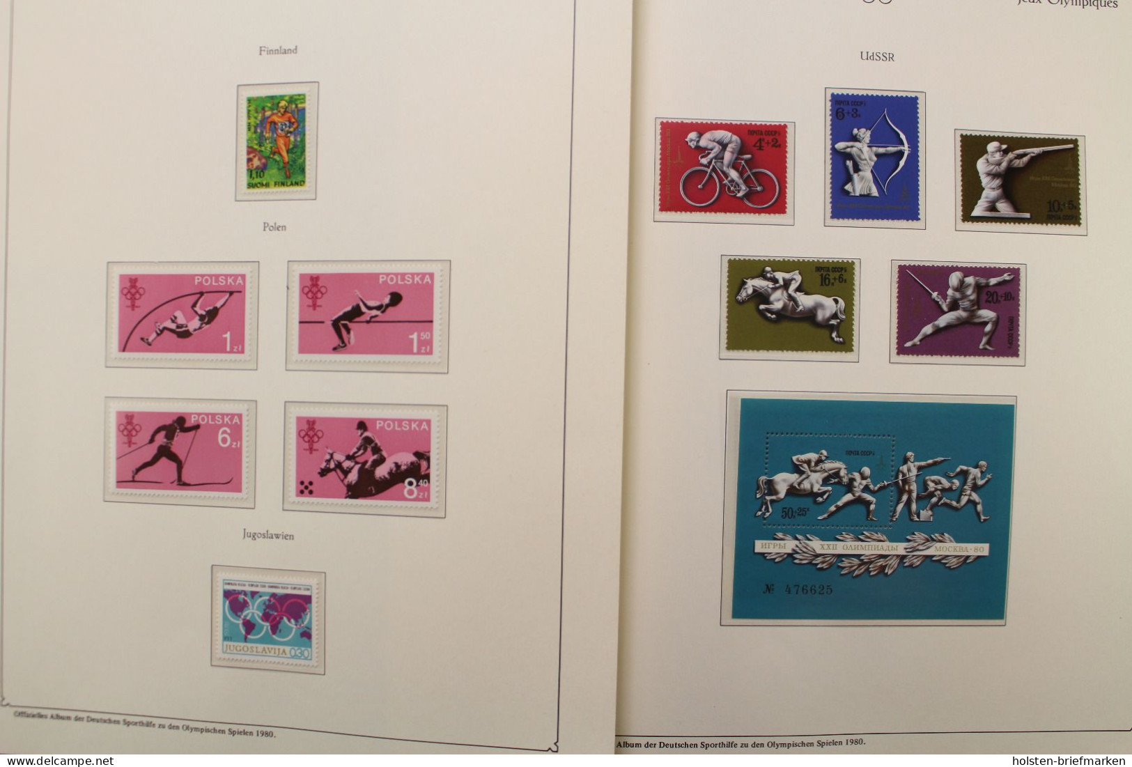 Olympische Spiele 1980, über 80 Vordruckblätter Mit Briefmarken - Collezioni (in Album)