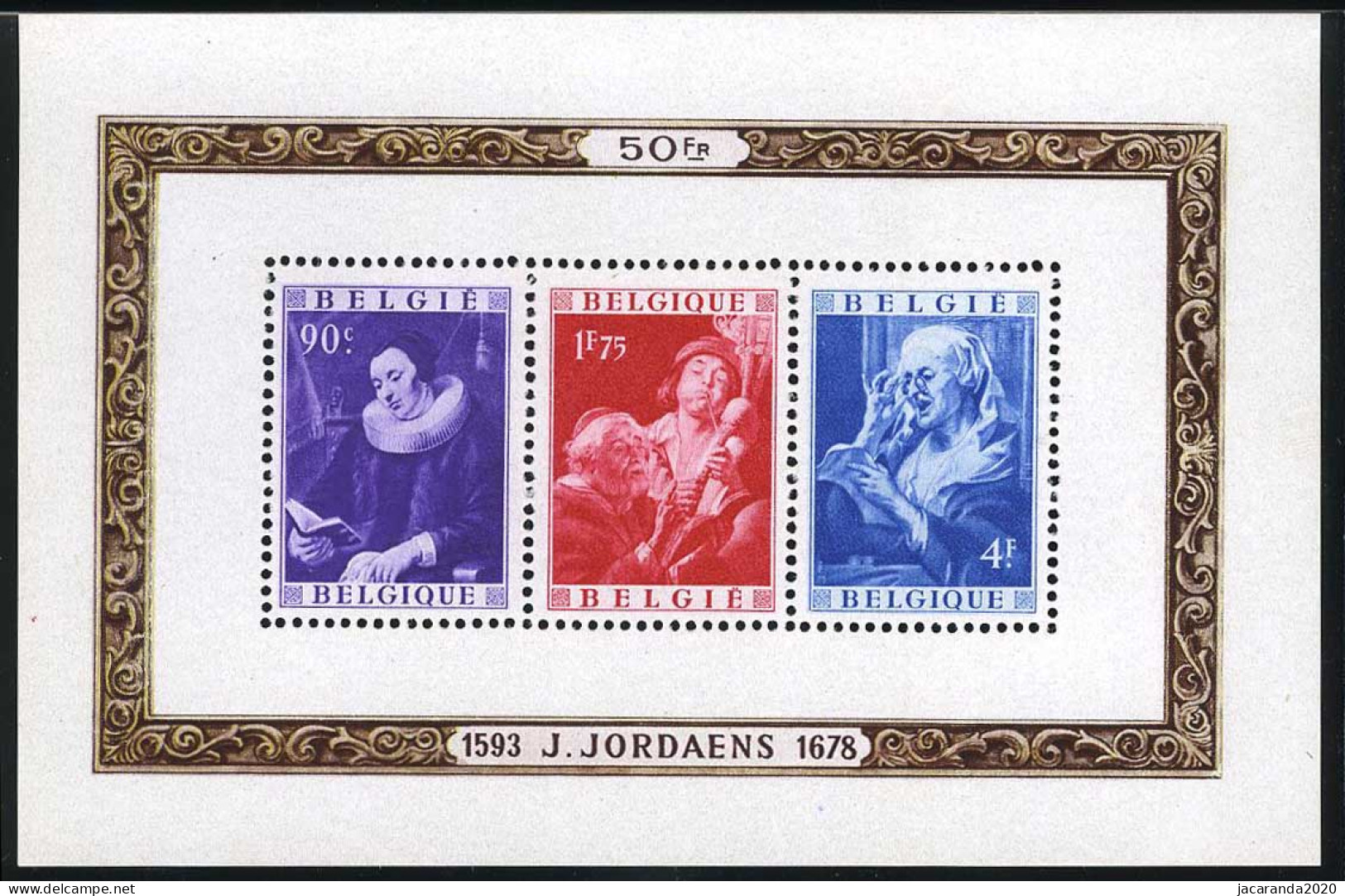 België BL27 * - Jacob Jordaens - Met Scharnier - Avec Charnière - Zegels ** - Timbres ** - 1924-1960